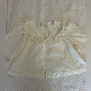 Women's Cream Button Down Shirt